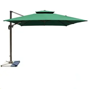 Buiten Tuinparaplu Aluminium 2.5M Vierkante Opknoping Offset Parasols Tuin Cantilever Strand Zon Patio Parasols