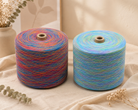 Fil fantaisie en chanvre glacé teint en masse de haute qualité, à torsion élevée et double torsion, pour le tricot et le crochet de pulls d'été (vente en gros)