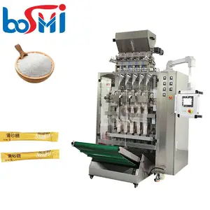 Automatic 6 lane granule refined sugar sachet packing machine multilane back sealing 5 grams sugar packing machine