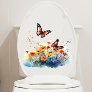 Adesivo da parete con fiore di fiori e fiori per bagno arredamento da toilette per soggiorno decorazione per casa decalcomanie per abbellire <span class=keywords><strong>Mura</strong></span> autoadesive - Product Image 5