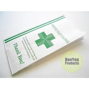Custom Printed White Kraft Air Sickness Vomit Packaging Medicine Prescription Pill Pharmacy Paper Bag For Hospital