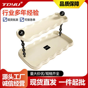 Bandeja decorativa de cerámica Tdyu, estilo campestre francés, forma irregular, estante de almacenamiento para escritorio, uso versátil - Product Image 5