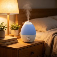 Humidificateur d'air intelligent à évaporation par goutte d'eau électrique OEM ODM, brume fraîche, aromathérapie, capacité de 2,8 L, LED à changement de couleur