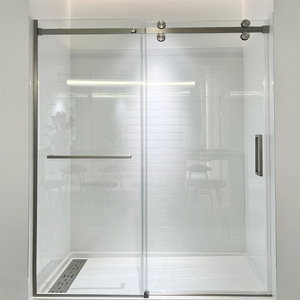 <span class=keywords><strong>Cabine</strong></span> <span class=keywords><strong>de</strong></span> <span class=keywords><strong>douche</strong></span> FUSA avec panneau fixe et porte coulissante, <span class=keywords><strong>poignée</strong></span> en acier inoxydable, verre trempé <span class=keywords><strong>de</strong></span> 8 mm pour salle <span class=keywords><strong>de</strong></span> bain, maison, OEM ODM - Product Image 6