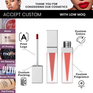 Private Label <span class=keywords><strong>Cosmetics</strong></span> multicolore di lunga durata idratante lucido trasparente rimpolpante lucidalabbra idratante per il trucco - Product Image 4