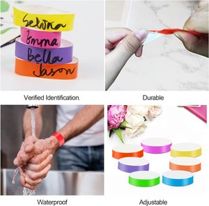 Ucuz Neon renk kağıt Tyvek bileklik/bilezik - Product Image 5