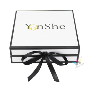 Custom Hair Bundles Extension Matte Packaging Box Magnetic Hair Extension Paper Packaging Box With Satin Insert