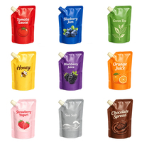 Pochette à bec verseur transparente durable personnalisée pour savon liquide, shampoing, recharge, sac refermable de qualité alimentaire avec poignée et buse