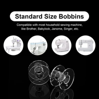 25 bobines de machine à coudre transparentes, bobines vides, boîte de rangement en plastique pour accessoires de couture DIY ménagers