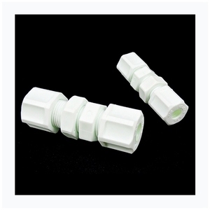 Alta presión 1/4 \ "5/16 \" Pulgadas Junta de plástico PP Unión de mamparo Accesorios de tubería - Product Image 2