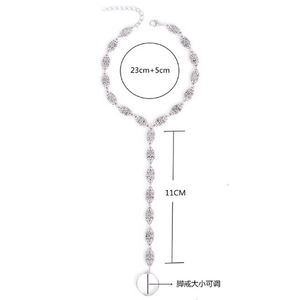 Tobilleras de cadena de flores <span class=keywords><strong>con</strong></span> anillos para niñas, tobilleras de alta calidad, simples, huecas, estilo retro, a precio de fábrica - Product Image 6