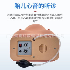 Modèle avancé d'examen de grossesse assisté par ordinateur, méthode de palpation obstétricale en quatre étapes, auscultation du rythme cardiaque fœtal - Product Image 5