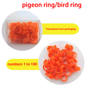 Kleurrijke Plastic Duivenring Met Transparante Doosverpakking Vogelringnummers 1 Tot 100 Postduivenringen - Product Image 6