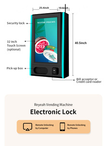 Giá Rẻ Giá nhỏ treo tường Máy bán hàng tự động VANDAL-proof hóa đơn chấp nhận và Đầu đọc thẻ tín dụng tự phục vụ máy bán hàng tự động - Product Image 5