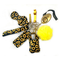 Ensemble de porte-clés de défense personnelle avec cordon de cou et bracelet, vente chaude, accessoires de sécurité personnels mignons