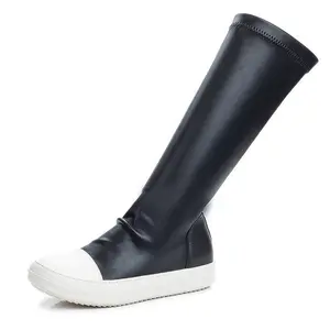 2024 Cute Girl fashion knee-high and over-the-knee women's platform shoes Flat PU leather high women's boots