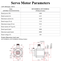 Kit de Motor Servo AC de Alta Precisión de 1kW 220V 3.18N.m y Controlador de Pulsos, Compatible con PLC Convencional para CNC, Maquinaria de Empaque
