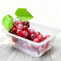Plateaux en plastique transparent PP + PE de qualité alimentaire à haute transparence pour olives de concombres marinés pour boîtes en plastique d'emballage de supermarché