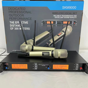 Skm9000 màn hình màu xanh đúng sự đa dạng UHF Chuyên Nghiệp Micro không dây 2CH kim loại cầm tay cho sân khấu trình diễn/Ca hát/karaoke - Product Image 5