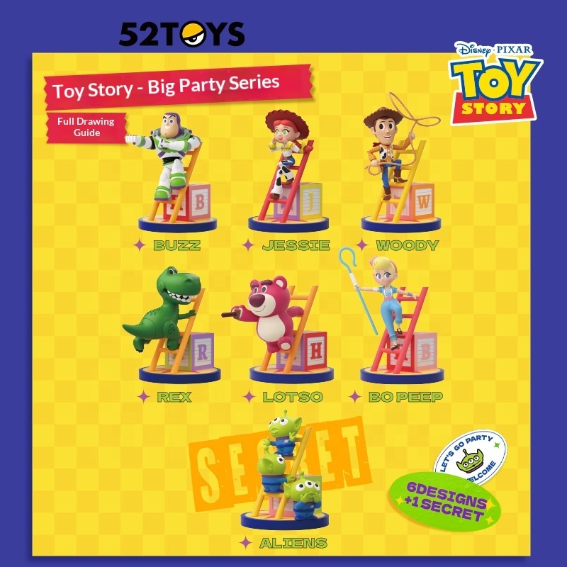 Boîte aveugle de la série Toy Story échelle-6 à une extrémité