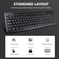 Clavier Shenzhen Black Teclado, le meilleur clavier Qwerty Azerty PC USB filaire pour ordinateur