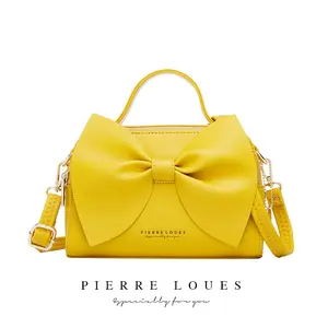Pierre Loues 솔리드 컬러 여성 핸드백 간단한 스타일 숙녀 탑 핸들 가방 슬링 가방 여성용 고품질 PU
