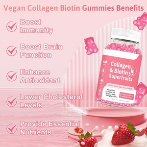 Bonbons gélifiés au collagène végétalien en marque propre avec biotine |   Soutien des cheveux et des ongles et éclaircissement de la peau - Product Image 6