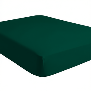 Sábana Ajustable 100% Algodón Verde Oscuro Tamaño Queen Francés 160x200 Cm - Product Image 3