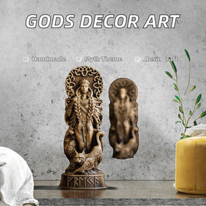 Figurines de décoration d'intérieur en résine nordique Angel, faites à la main, peintes à la main, légendes mythologiques, accessoire - Product Image 2