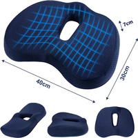 Coussin de siège orthopédique en mousse à mémoire de forme pour hémorroïdes, coccyx et prostate, 1 pièce
