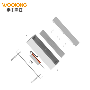 Plafonnier LED carré WOOJONG à installation facile, 12W 4000K, pour salon/bureau/hôtel, en polycarbonate - Product Image 3