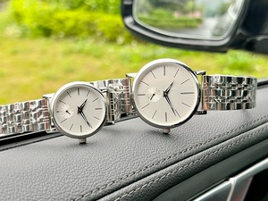 Reloj Digital de Lujo de Alta Gama, Movimiento Mecánico Automático, Cristal de Zafiro, Correa de Acero Inoxidable con Degradado Negro, Omegaes - Product Image 3