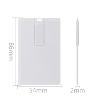 Nouvelle clé USB publicitaire en forme de carte de crédit, 1 $, 128 Mo, USB 2.0, en plastique