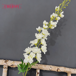 TH1545 Fiori di Delphinium a Stelo <span class=keywords><strong>Lungo</strong></span> in Seta all'Ingrosso, <span class=keywords><strong>Viola</strong></span> e Blu, per Composizioni Floreali Matrimoniali - Product Image 3