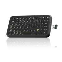 Keyboard Mini Nirkabel BT Tiga Mode Konektivitas, Tahan Air, Lampu Latar RGB, Kemiringan Dapat Disesuaikan, Ringan, Portabel, USB Tipe-C