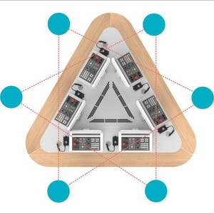 เครื่องจำลองระบบกลไกหลายจุดสำหรับนักเรียน 6 คน พร้อมหน่วยครูสอน ระบบ CNC จำลองการใช้งานแบบสองคน สำหรับการศึกษาฟิสิกส์ - Product Image 3
