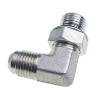 1JO9-OG Adaptor sambungan selang hidrolik pria benang Male siku 90 derajat 1JO9-OG konektor sambungan Adaptor Inggris Adaptor metrik