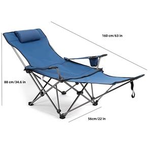 เก้าอี้พับเอนนอน Woqi โครงอะลูมิเนียม ผ้า Oxford รับน้ำหนักได้ 150 กก. สำหรับใช้งานกลางแจ้ง ตั้งแคมป์ สวน สีน้ำเงินรอยัล - Product Image 5