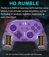 Control Inalámbrico MOBAPAD Huben 3rd HD para Nintendo Switch Pro/Lite/OLED PC Android MacOS Steam Local MacroTurbo con Joystick ALPS
