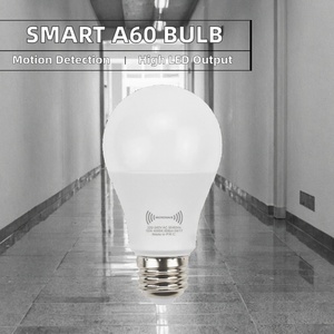 A60/A19 LED Bulb <b>Indoor</b> Lighting 9W 12W Microwave Radar <b>Sensor</b> Aluminum E27/E26 Human Body Sensing <b>Light</b> Bulb - Product Image 3