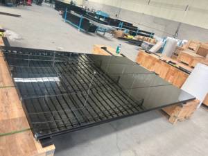 Atmos hiện đại tự động nhôm + kính không khung cửa nhà để xe Mỹ gương thiết kế màu đen cắt điều khiển từ xa 5 năm - Product Image 6