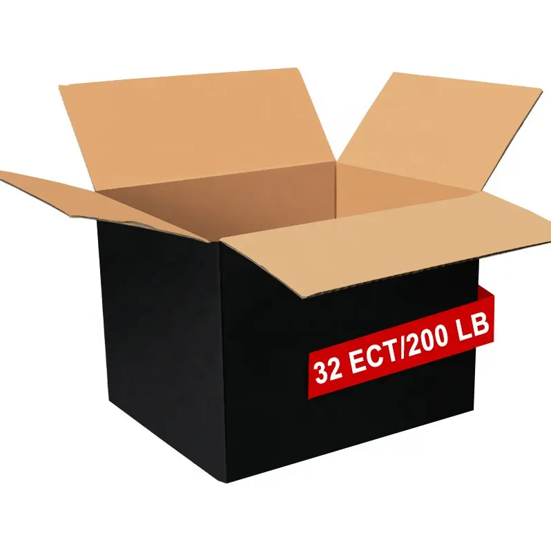 Özel oluklu posta siyah karton paket kutusu Pappschachtel kargo biyobozunur ambalaj karton kutular