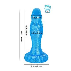 Dilos de PVC Dragon's Scales Cross-Border Anal Plug Dildos Nueva llegada Dispositivo de masturbación suave Monster Dildo - Product Image 3