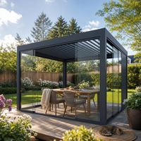 3x3 3x4 4x4 6x4 m OEM-Fabrik Moderne Outdoor Bioklimatische Pergola Aluminium-Lamellenpergola
