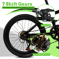 Vélo de montagne pour jeunes de 20 pouces, 21 vitesses |   Cadre en alliage d'aluminium avec freins à disque hydrauliques |   Siège/ Guidon réglables Capacité de charge de 85 kg