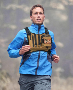 Échantillon gratuit Sac de poitrine tactique à bandoulière pour appareil photo sans miroir, étui de transport dissimulé, combo sac banane avec poche pour téléphone à extraction rapide - Product Image 5