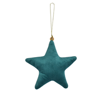 Weihnachtliche Samt-Stern-Dekorationen 10cm Geprägt für Weihnachtsbaum Kamin Silvester Feiertagsparty Stern-Christbaumkugeln