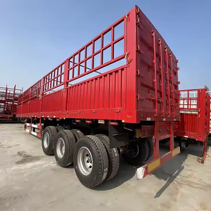 Remolque de camión semirremolque de acero con plataforma abatible para transporte a granel de carga suelta, con 3 o 4 ejes, de 40, 50 o 60 toneladas, para ganado. - Product Image 5