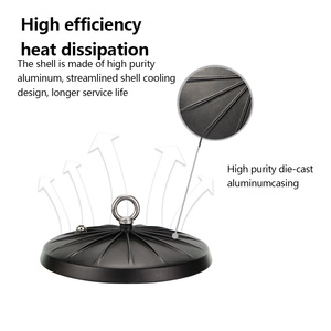 KCD Industrial a prueba de explosiones almacén dosel luces altos lúmenes CE RoHS <span class=keywords><strong>UFO</strong></span> <span class=keywords><strong>100W</strong></span> 150W 200W 250W 320W SMD LED Alta Luz de la Bahía - Product Image 3