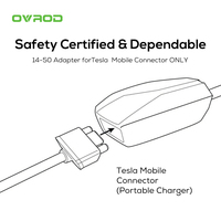 Cable de Extensión con Conector Ovrod NEMA 5-15 14-50 Gen 2 para Cargador de Vehículos Eléctricos, Compatible con Tesla Model S, 3, X, Y